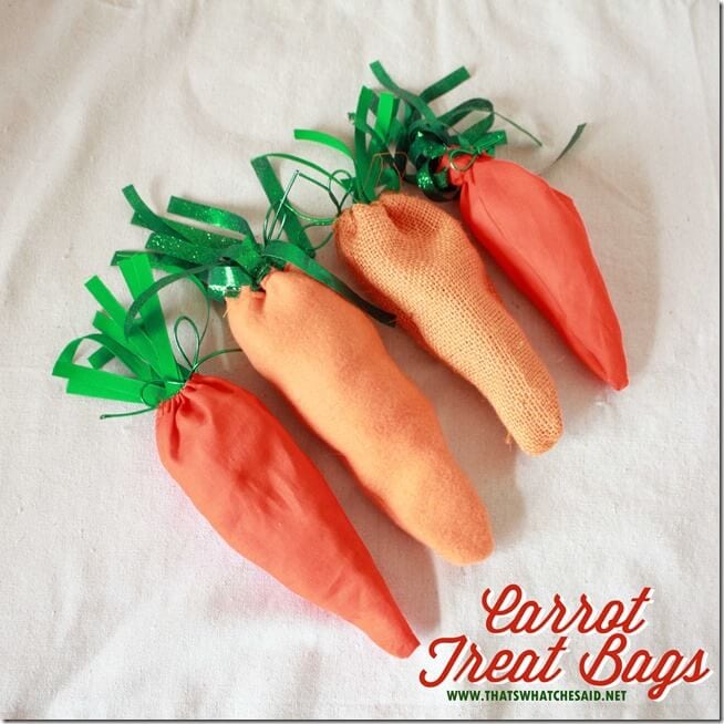 Fabric Carrot Treat Bags Tutorial