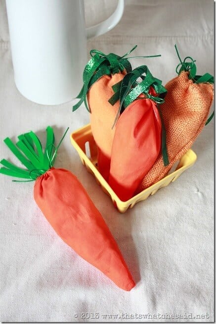 Fabric Carrot Treat Bags