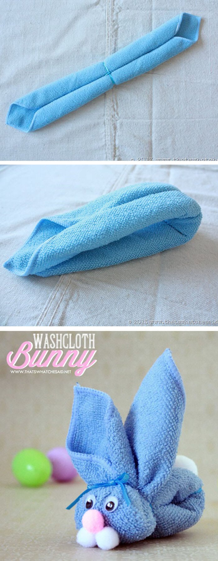 Washcloth Bunny or Boo Boo Bunny Tutorial