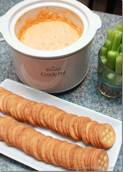 Buffalo Chicked Crock Pot Dip at thatswhatchesaid.net