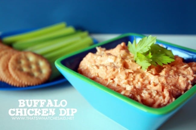 Crock Pot Buffalo Chicken Dip recipe at thatswhatchesaid.net