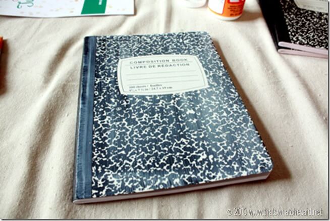 Custom Notebook in Mod Podge