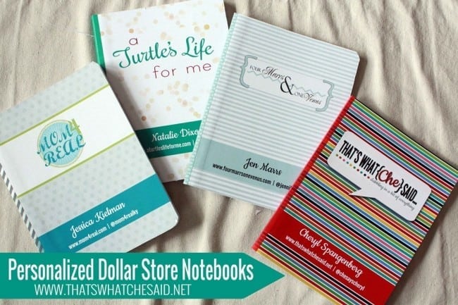 Personalized Dollar Store Notebooks