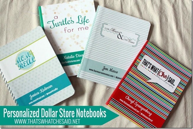 Personalized Notebooks from the dollar store at thatswhatchesaid.net