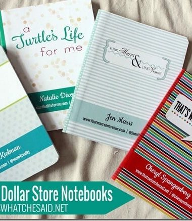 Personalized Dollar Store Notebook