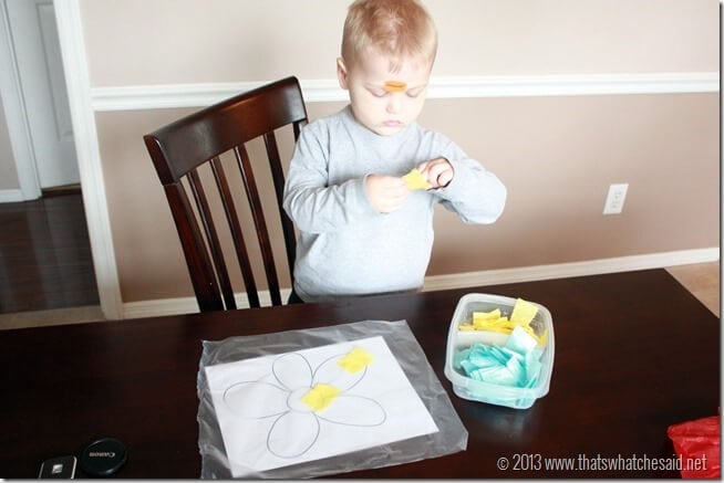 making a sun catcher at thatswhatchesaid