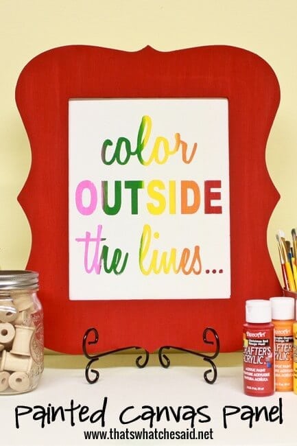 Color Outside the Lines Plaque at thatswhatchesaid.com
