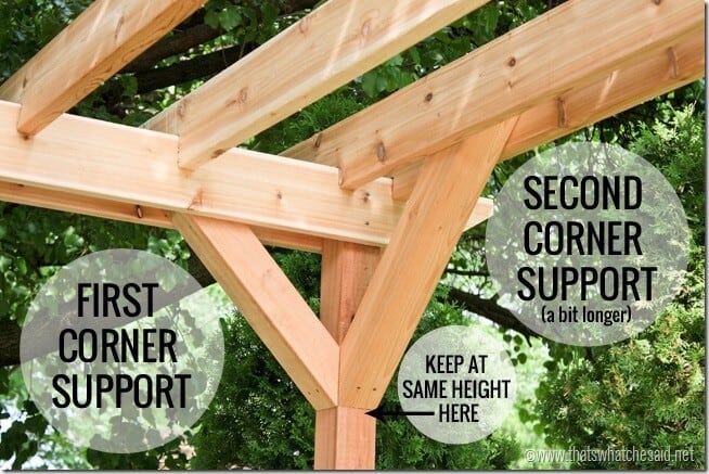 Corner Support Placement on pergola at thatswhatchesaid