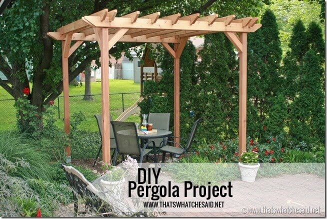 DIY Pergola Project at thatswhatchesaid.net