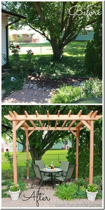 DIY Weekend Pergola Project Before and After 1