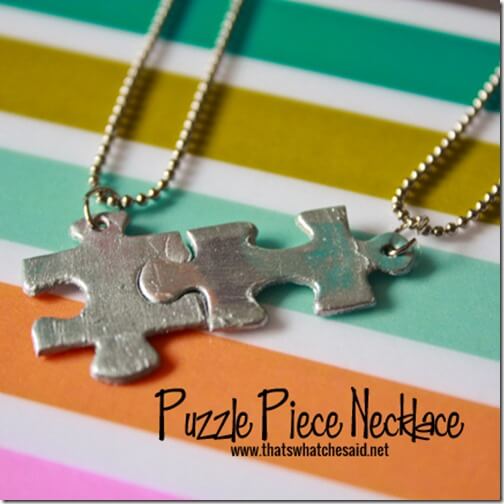 Linking Puzzle Piece Necklaces at thatswhatchesaid.net