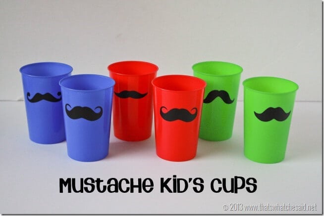 Mustache Cups