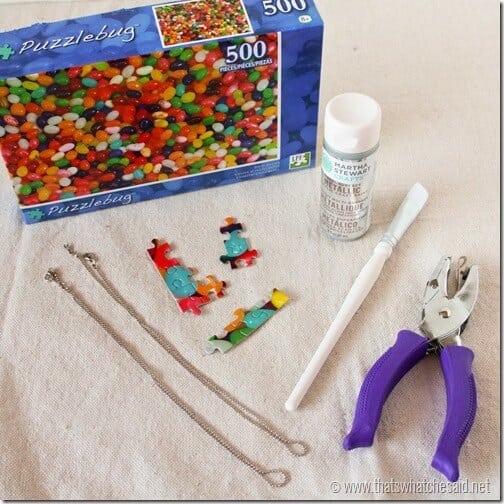 Puzzle Piece Necklace Supplies