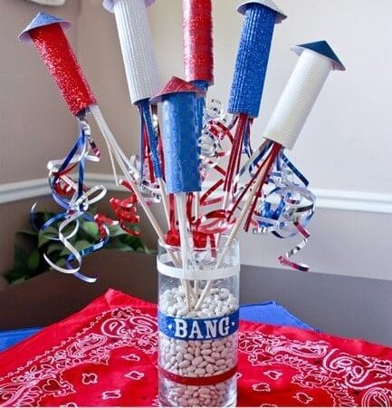 4th of July Firecracker Centerpiece Paper Craft