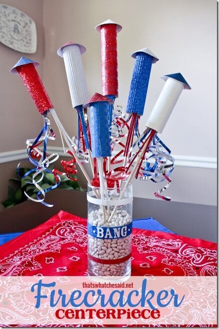 4th of July Firecracker Centerpiece at thatswhatchesaid