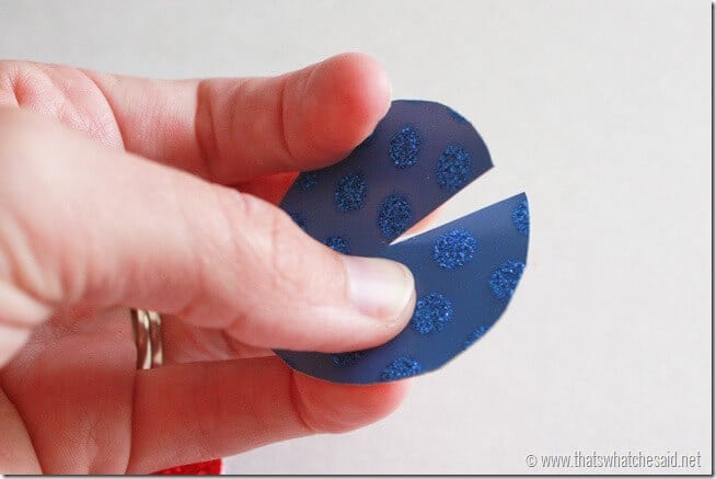 Cut a Slit halfway through Circle Cut a Slit halfway through Circle