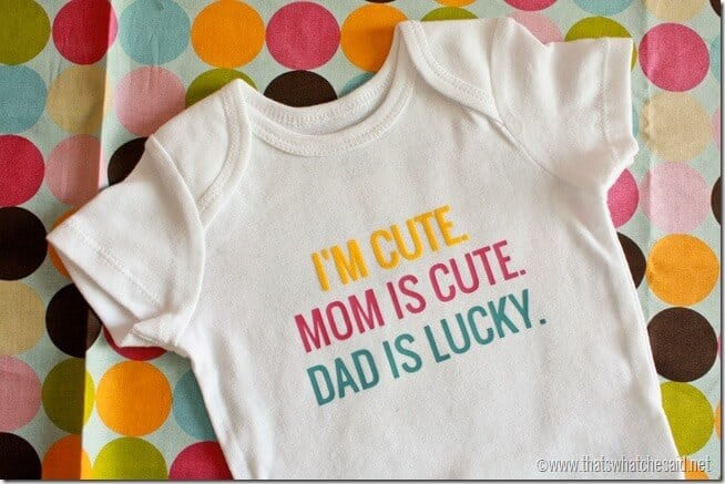 Cute Baby Onesies using Heat Transfer