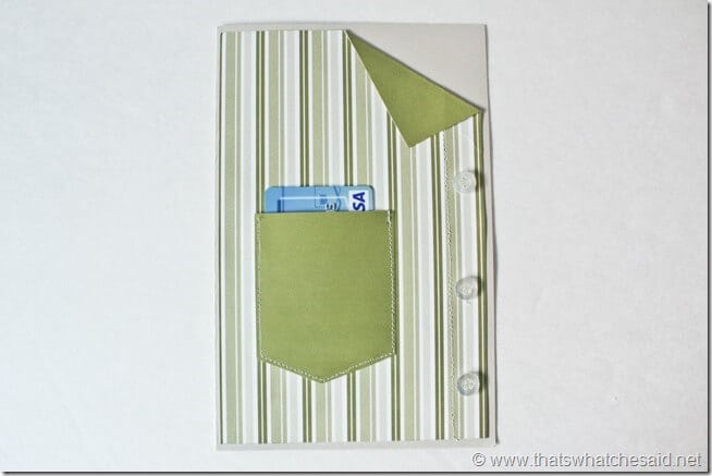 Fathers Day Shirt Gift Card Holder