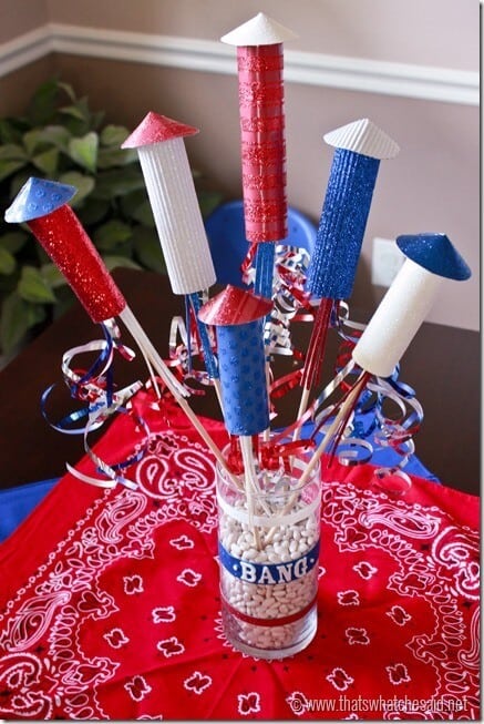 Patriotic crafts - Firecracker Centerpiece