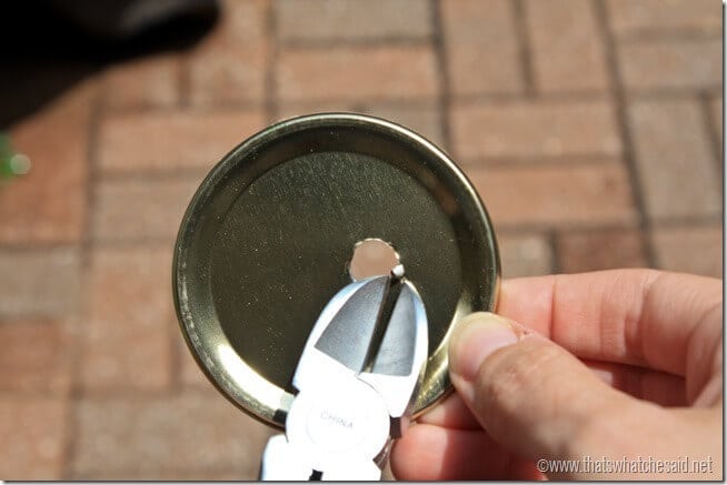 Snip Access Metal from drilled hole Snip Access Metal from drilled hole