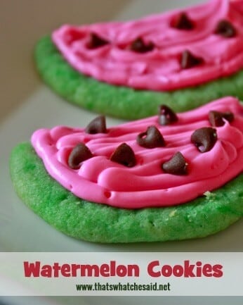 Watermelon Cookie Recipe at thatswhatchesaid.com
