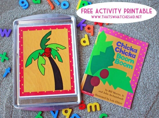 FREE Chicka Chicka Boom Boom Activity Printable at thatswhatchesaid.net