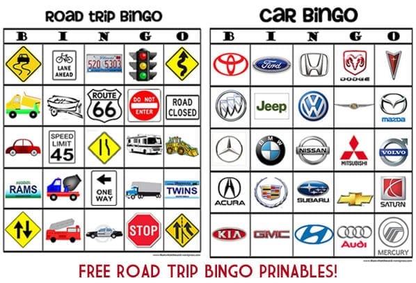 Free Road Trip Bingo Printables at thatswhatchesaid.net