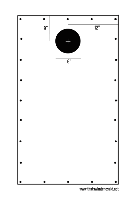 Screw Placement for making your own Cornhole Game