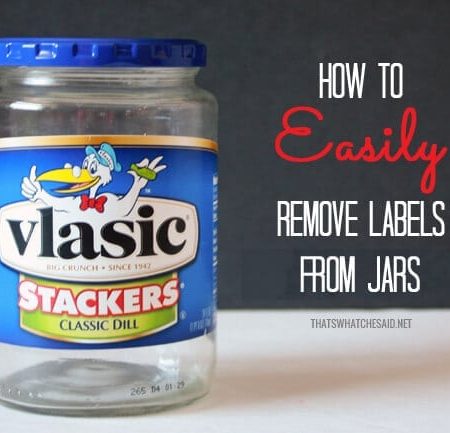 How to Easily Remove Labels from Jars, Bottles, almost anything with what you have in your pantry!
