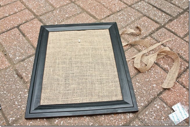 Burlap Backed Frame