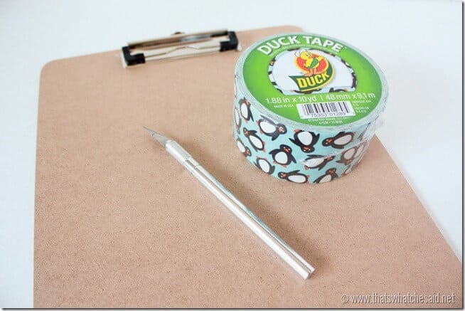 Duck Tape Clipboard Supplies at thatswhatchesaid