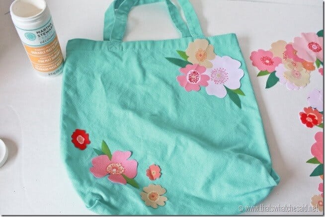 Fabric Applique Tote Bag