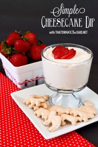 Simple Cheesecake Dip Recipe. So delicious!