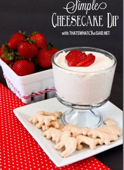 Simple Cheesecake Dip Recipe. So delicious!