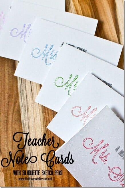 DIY Notecards with Silhouette Sketch Pens