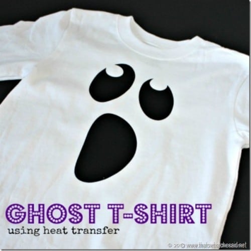 Ghost T-shirt using heat transfer vinyl and iron