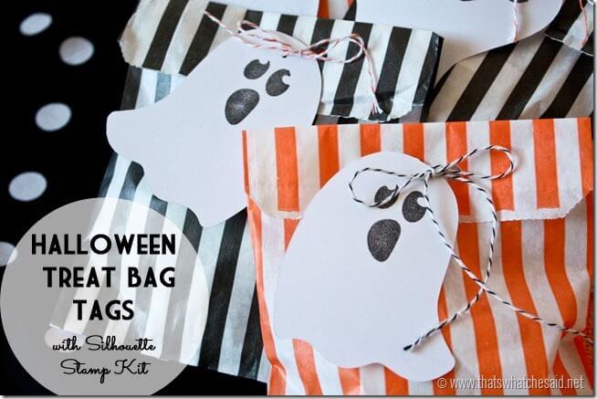 Halloween Treat Bags with Silhouette Stamp Kit