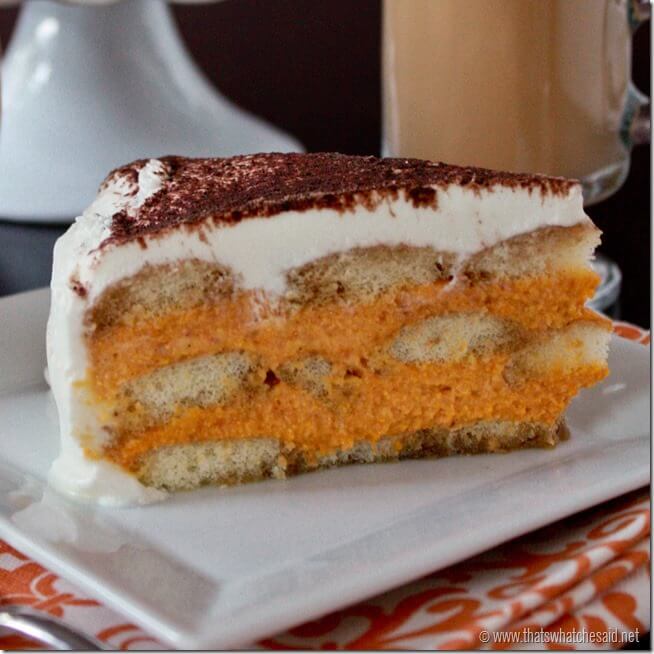 Slice of Pumpkin Tiramisu at thatswhatchesaid.net