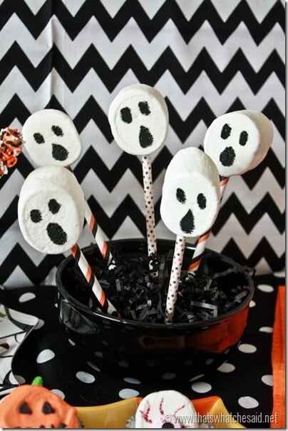 Marshmallow Ghost Pops