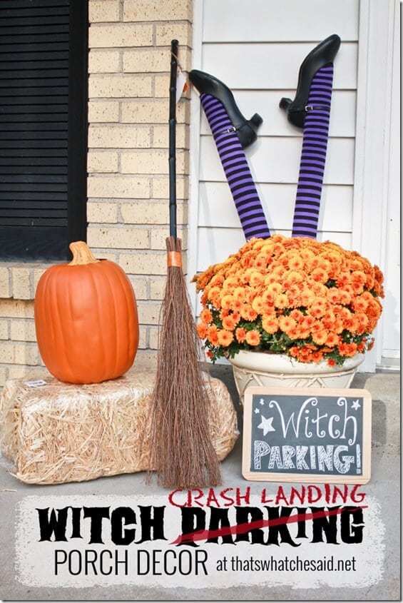 Witch Crash Landing Parking Porch Display