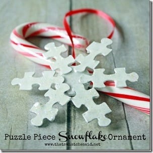 Puzzle Piece Snowflake Ornament at thatswhatchesaid.net