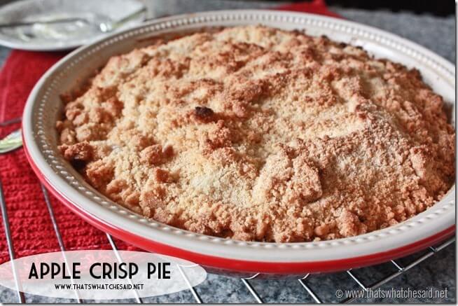 Apple Crisp Pie Recipe with thatswhatchesaid.net