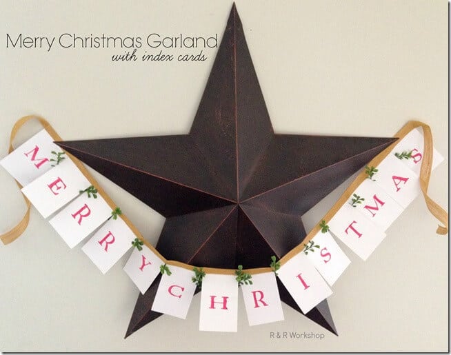 DIY Merry Christmas Garland