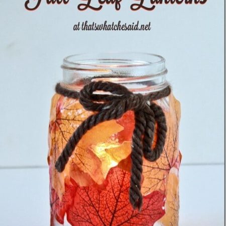 Dollar Store Fall Leaf Lanterns with thatswhatchesaid.net