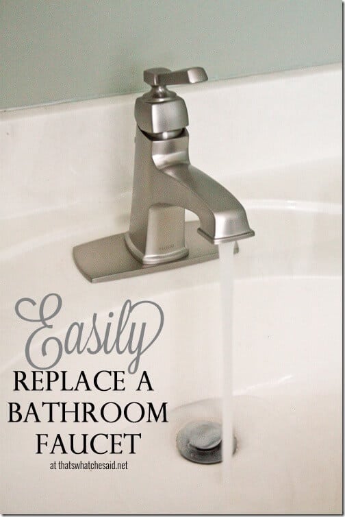 Easily Replace a Bathroom Faucet to update your space!