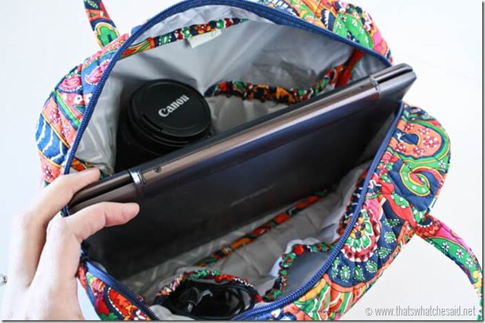 Inside my Cosmetic Vera Bradley Bag