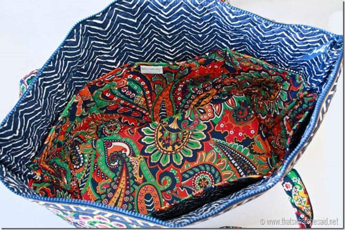 Inside my Vera Bradley Bag