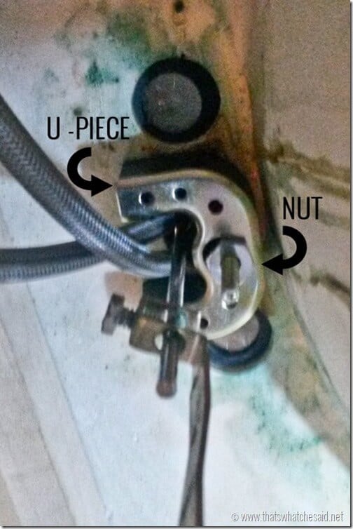 Install U Piece to secure new faucet