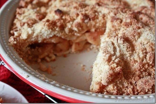 Slice of Apple Crisp Pie at thatswhatchesaid.net_