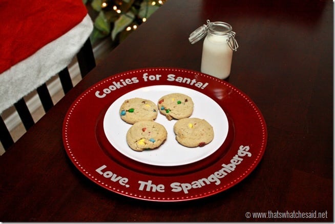 Personalized Cookies for Santa Plate That s What Che Said